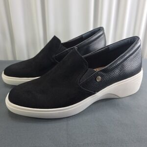 giani bernini shoes Black Leather Suede Toe Women's‎ US Size 8.5 Slip On Xenna
